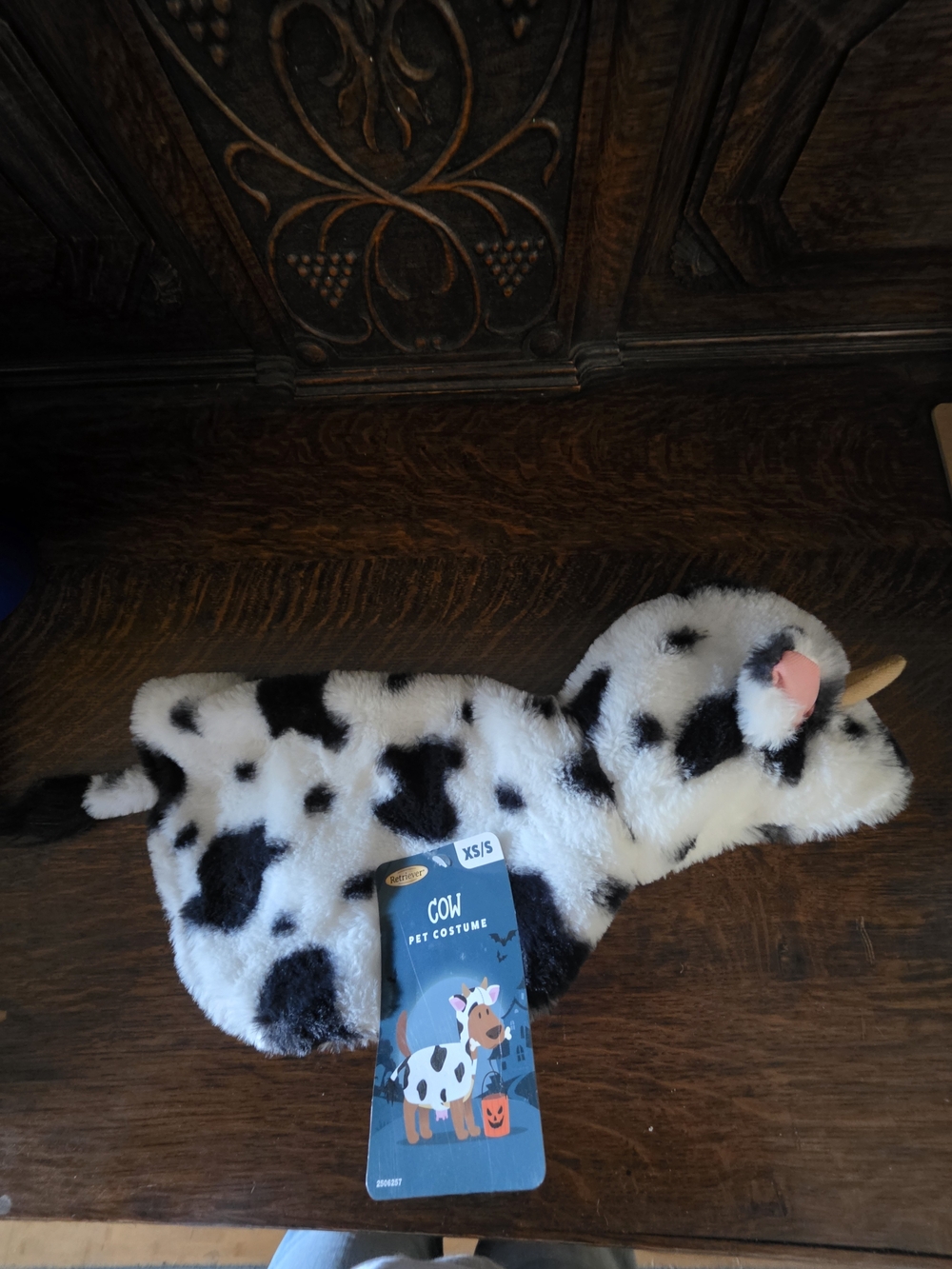 Retriever Cow Dog Costume XS/S NWT